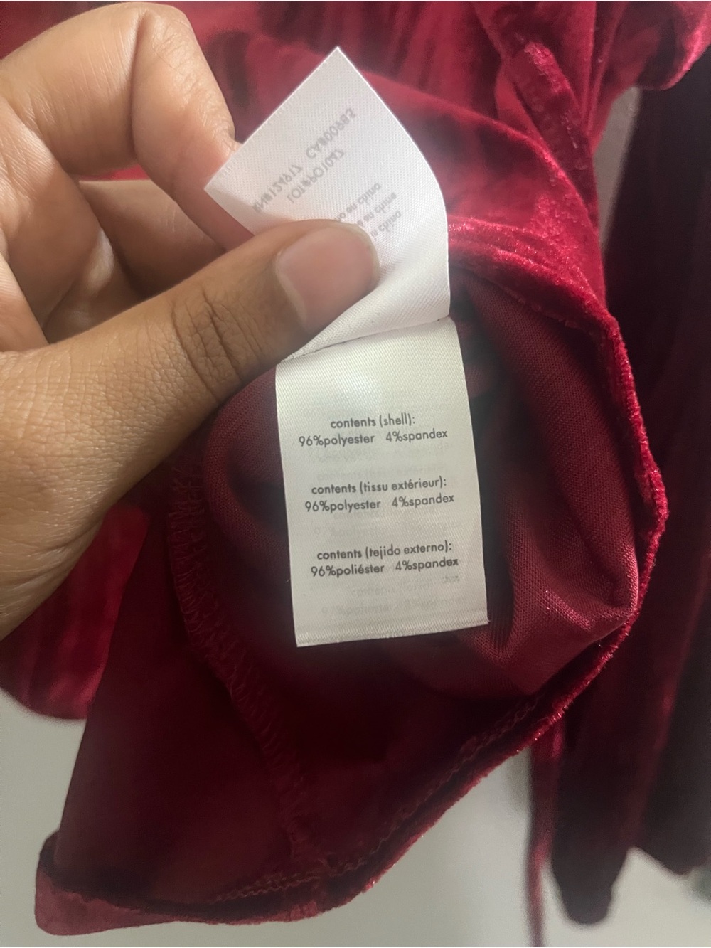 Rachel parcell Velvet Ruffle Tie-Neck Blouse - Deep Red - Picture 6 of 7